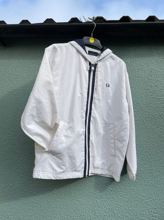 Fred Perry White Rain Jacket